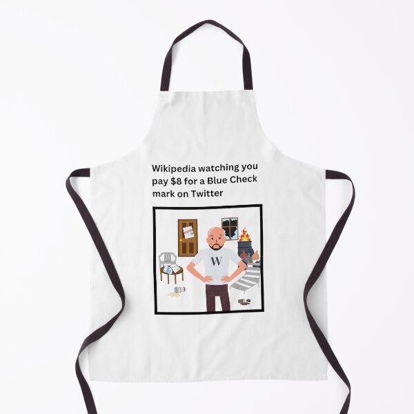 Item preview, Wikipedia watching you pay $8 for a blue check mark on twitter (smaller) designed and sold by MillennialMemer.