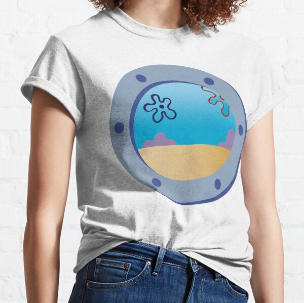 Vista previa del artículo con la obra «ventana de bob esponja con paisaje», diseñado y vendido por CoolOldStyled.