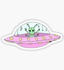 alien ship Sticker