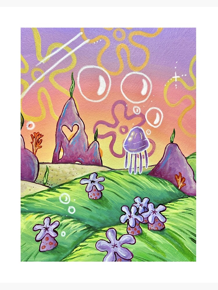 Sunset Spongebob Window Art Board Print for Sale by CoolOldStyled