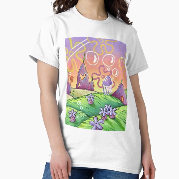 Aperçu de l'œuvre Fenêtre de Bob l'éponge au coucher du soleil créée et vendue par CoolOldStyled.