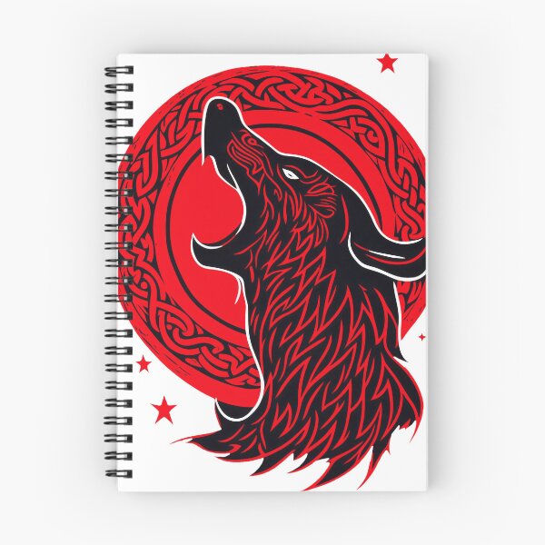 Item preview, Fenris wolf howling in front of the moon designed and sold by greatercolors.