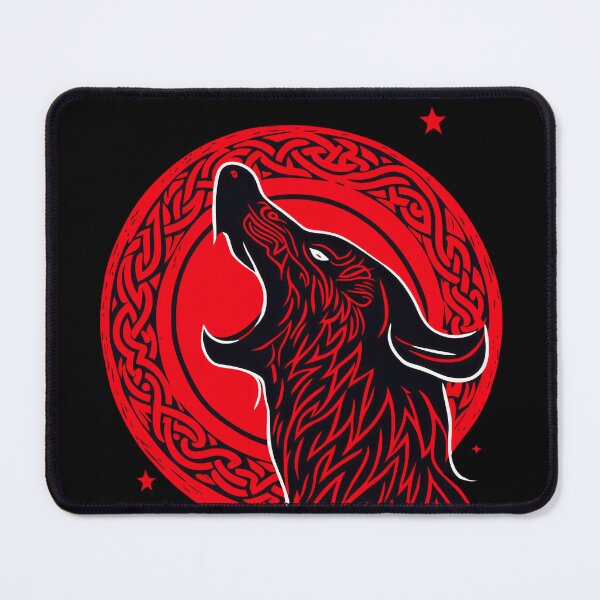 Item preview, Fenris wolf howling in front of the moon designed and sold by greatercolors.