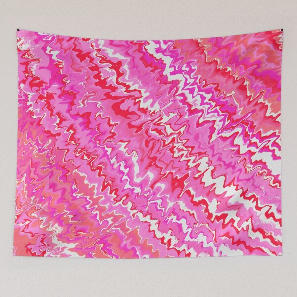 Item preview, Modern Liquid Swirl Abstract Pattern Vibrant Neon Red, Orange and Pink, Pink Tones and Orange Tones Multicolor Design designed and sold by theprintedclub.