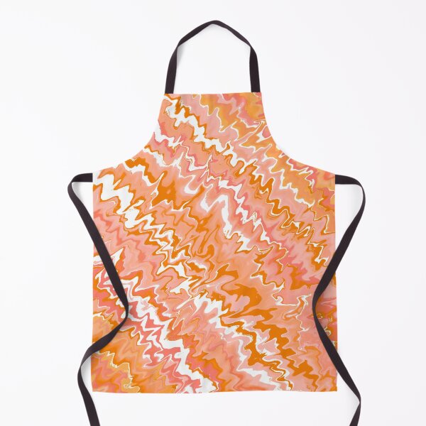 Item preview, Modern Liquid Swirl Abstract Pattern Vibrant Neon Orange, Orange Tones Multicolor Design designed and sold by theprintedclub.