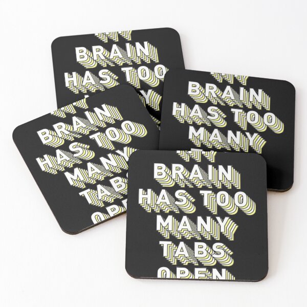 Item preview, My Brain Has Too Many Tabs Open Sticker Sticker designed and sold by Pastiesstore61.