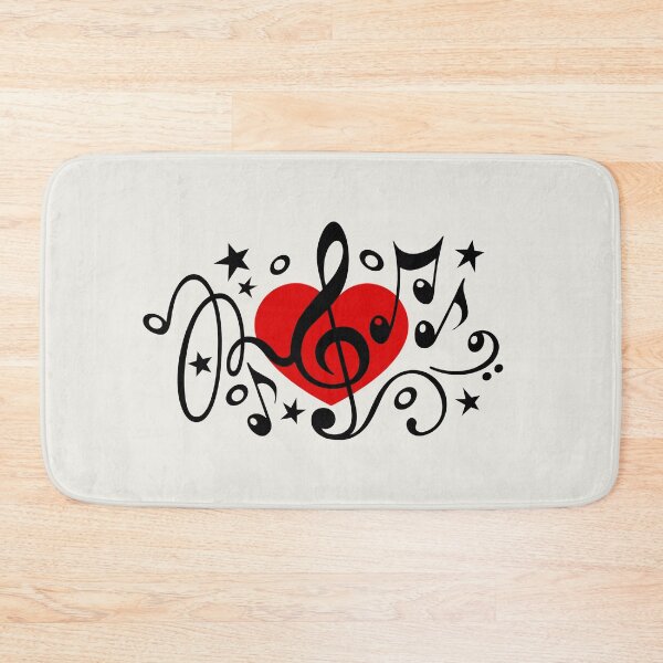 Item preview, MUSIC HEART, Music Notes, Treble Bass Clef, Choir, Festival designed and sold by boom-art.