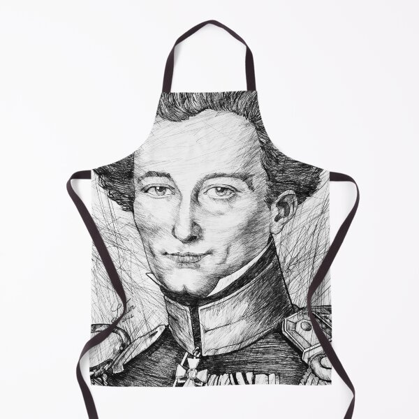 Item preview, CARL VON CLAUSEWITZ black and white pencil portrait designed and sold by lautir.