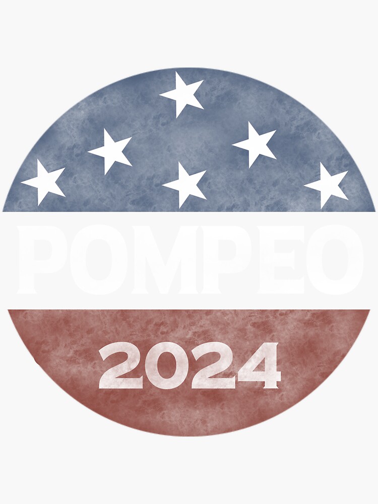 "Mike Pompeo 2024 Retro Vintage President Distressed USA Flag Button