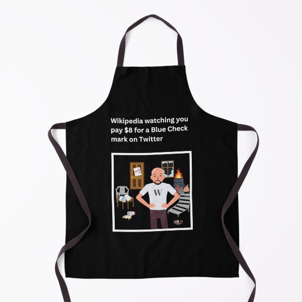 Item preview, Wikipedia watching you pay $8 for a blue check mark on twitter (black) designed and sold by MillennialMemer.