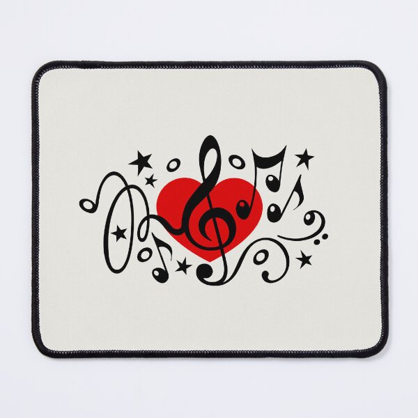 Item preview, MUSIC HEART, Music Notes, Treble Bass Clef, Choir, Festival designed and sold by boom-art.