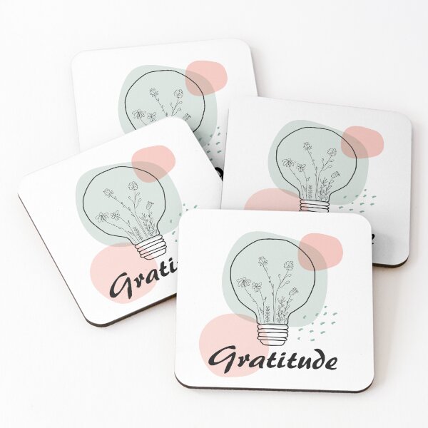 Item preview, Gratitude floral light bulb, inspirational meanings designed and sold by Targeted Inspire.