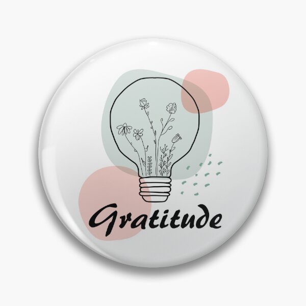 Item preview, Gratitude floral light bulb, inspirational meanings designed and sold by Targeted Inspire.