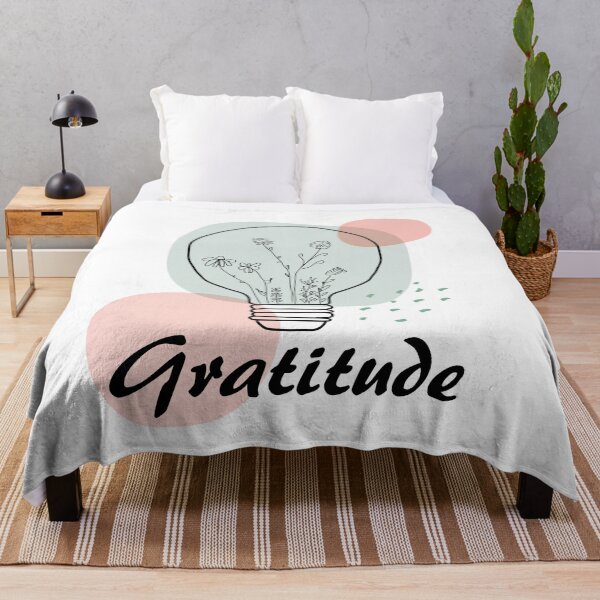 Item preview, Gratitude floral light bulb, inspirational meanings designed and sold by Targeted Inspire.
