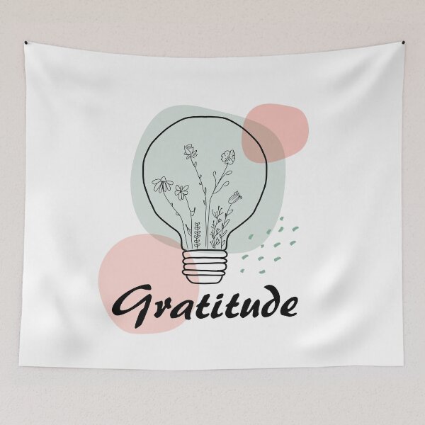 Item preview, Gratitude floral light bulb, inspirational meanings designed and sold by Targeted Inspire.