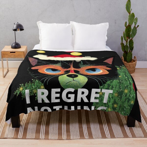 Item preview, I Regret Nothing Xmas Cat designed and sold by joanaoberg.
