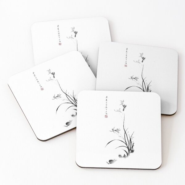 Item preview, Chinese Orchid - bw designed and sold by Birgit Moldenhauer.