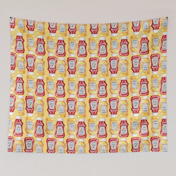 Item preview, Ketchup and Mustard Pattern designed and sold by Katariina Purru.