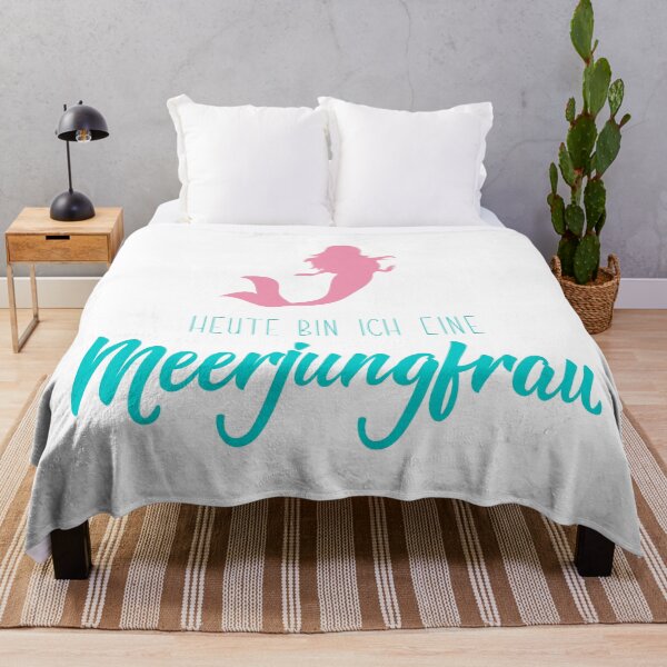 Item preview, Heute bin ich eine Meerjungfrau. German text: Today I am a mermaid. designed and sold by pidzam4e.