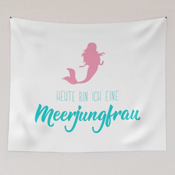 Item preview, Heute bin ich eine Meerjungfrau. German text: Today I am a mermaid. designed and sold by pidzam4e.