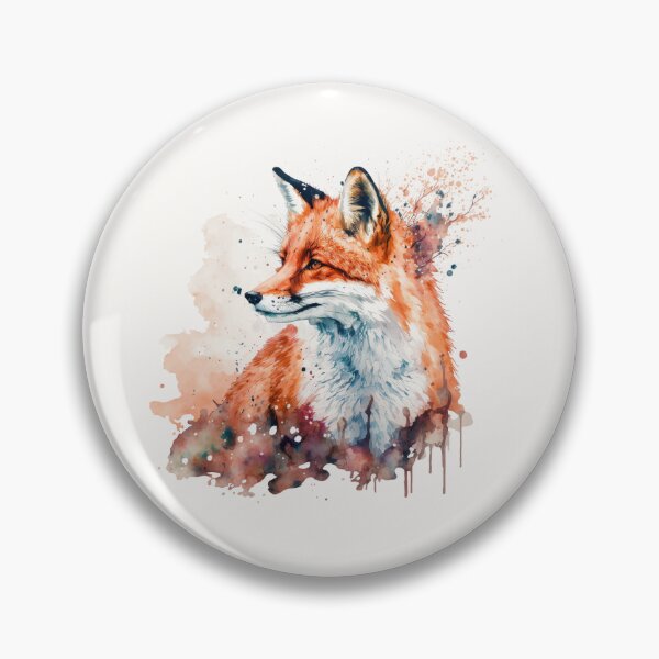 Item preview, Water Colour Fox designed and sold by The Fox Den YYC.