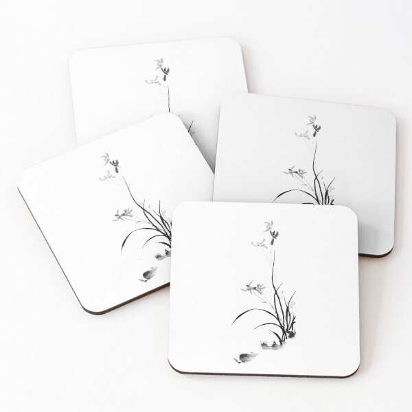 Item preview, Chinese Orchid - bw - no Cally designed and sold by Birgit Moldenhauer.