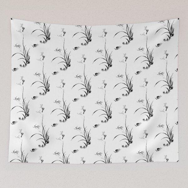 Item preview, Chinese Orchid - bw - no Cally designed and sold by Birgit Moldenhauer.