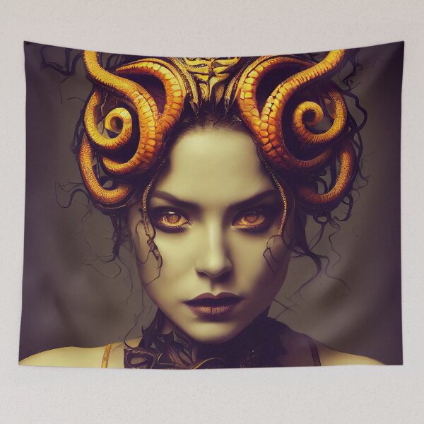 Item preview, Golden Eyed Gorgon (Variation) designed and sold by OccultDreams.