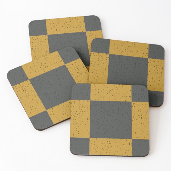 Item preview, Steel charcoal and mustard/karitani yellow classic checker pattern designed and sold by FrancesPoff.