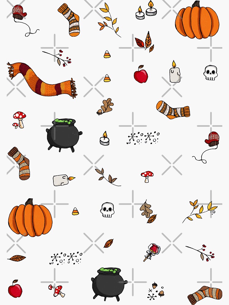 Autumn Stickers by katherineblower