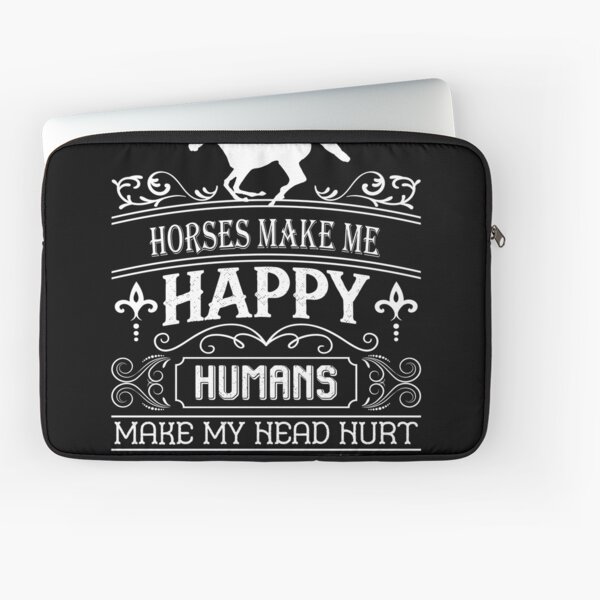 Aperçu de l'œuvre Les chevaux me rendent heureux Les humains me font mal à la tête créée et vendue par Cheffsspecials.