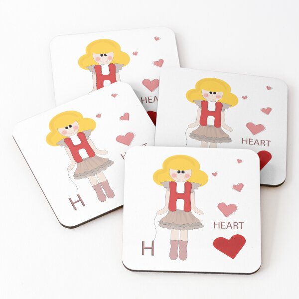 Item preview, Letter H with a heart designed and sold by SunGraphicArt.