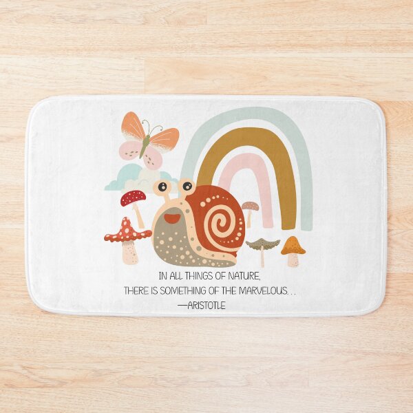 Item preview, Snail Rainbow Mushrooms Butterfly Aristotle Nature Quote designed and sold by artemisxluna89.