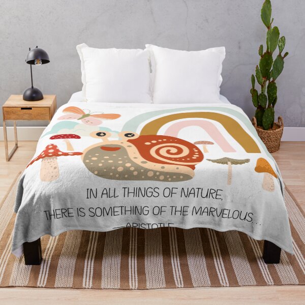 Item preview, Snail Rainbow Mushrooms Butterfly Aristotle Nature Quote designed and sold by artemisxluna89.