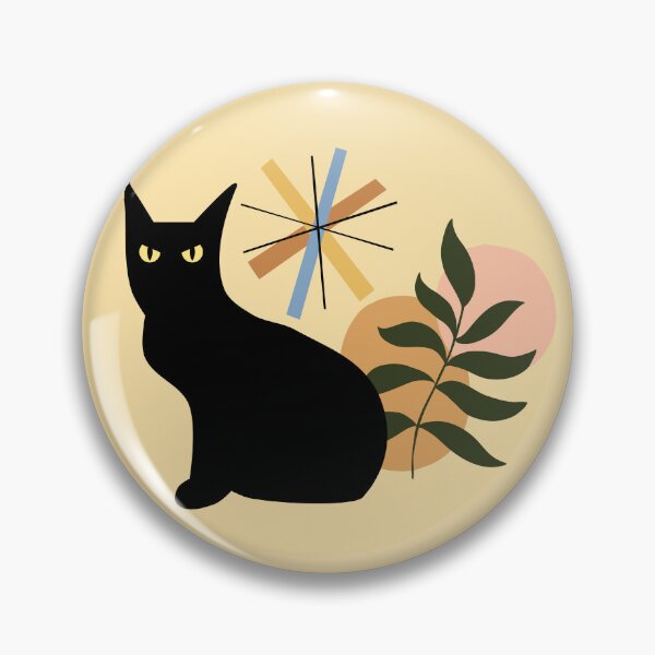 Item preview,  Mid Century Atomic Black Cat, Mid century cat,retro atomic cats, designed and sold by Tamas Das.