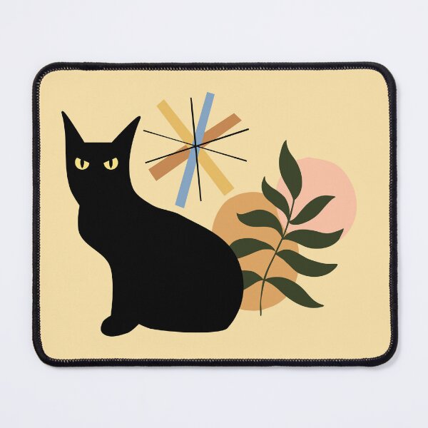 Item preview,  Mid Century Atomic Black Cat, Mid century cat,retro atomic cats, designed and sold by Tamas Das.