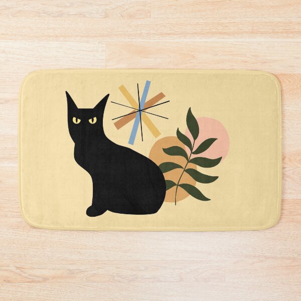 Item preview,  Mid Century Atomic Black Cat, Mid century cat,retro atomic cats, designed and sold by Tamas Das.