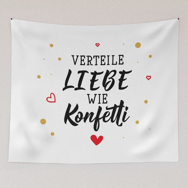 Item preview, Verteile Liebe wie Konfetti. German text: Spread love like confetti. designed and sold by pidzam4e.