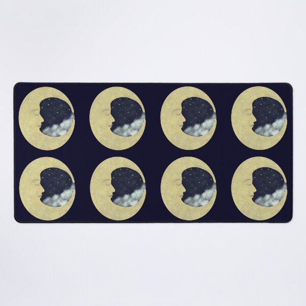Item preview, Dreamer Sleepy Moon in the Starry Night Sky designed and sold by ReverieDaze.