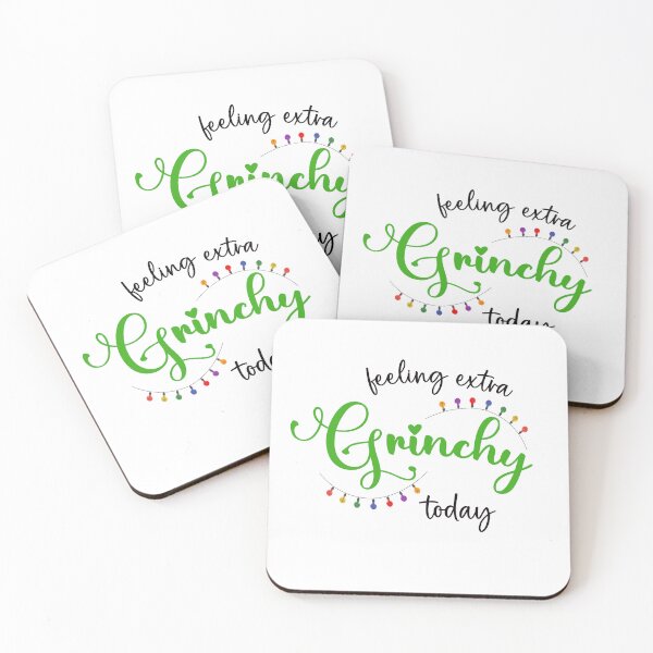 Item preview, "Feeling extra grinchy today" - funny christmas quote. designed and sold by KatisDesign.