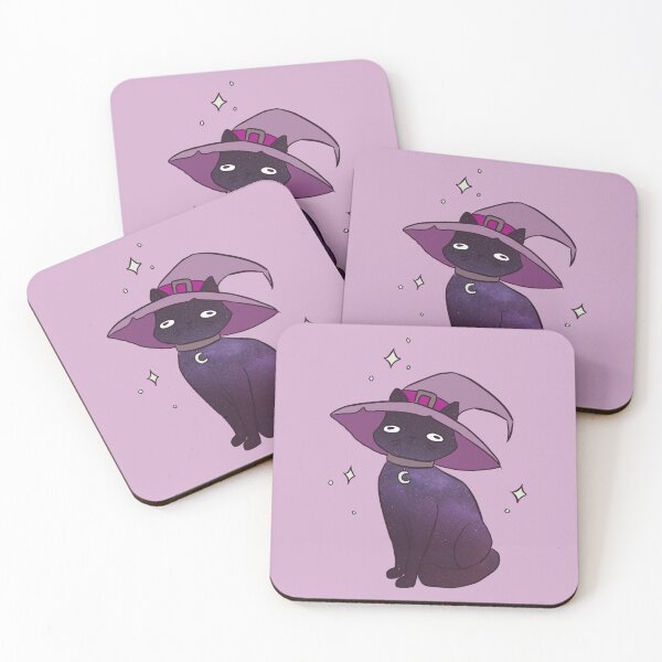 Item preview, Galaxy Cat with a witch hat designed and sold by Yarafantasyart.