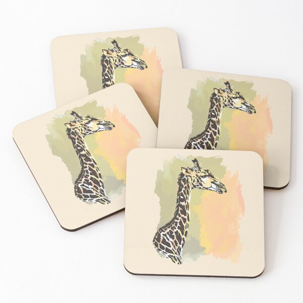 Item preview, Giraffe Line & Wash Watercolor Painting for Giraffe Fans designed and sold by Scotch Macaskill.
