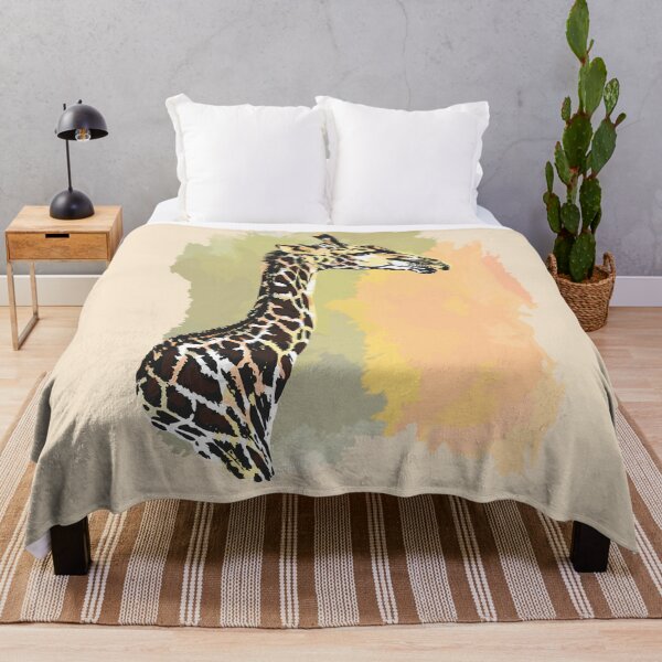 Item preview, Giraffe Line & Wash Watercolor Painting for Giraffe Fans designed and sold by Scotch Macaskill.