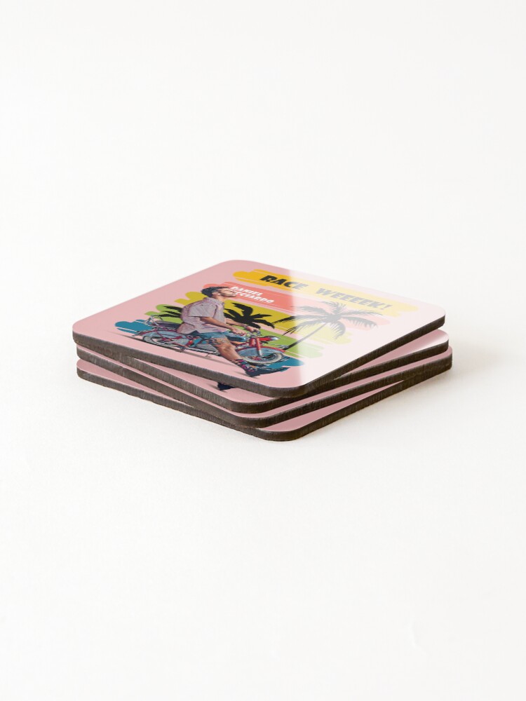 Thumbnail 4 of 5, Coasters (Set of 4), Daniel Ricciardo - Race Week designed and sold by Rflectionart.
