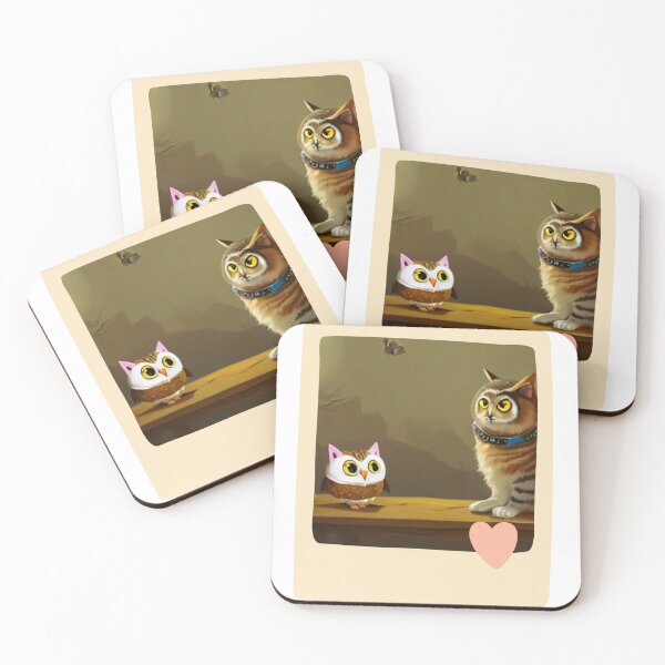 Item preview, A Cat and An Owl Funny Pet Owner Love Frame designed and sold by Trendy-Now.