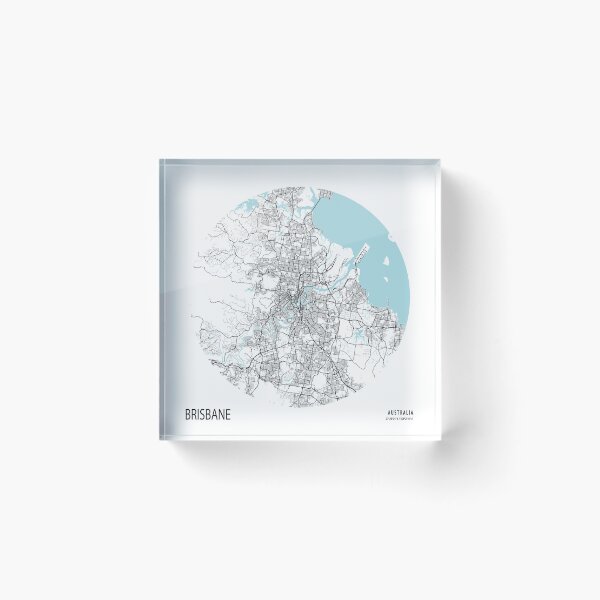 Item preview, Brisbane City Map of Queensland, Australia - Circle designed and sold by deMAP.