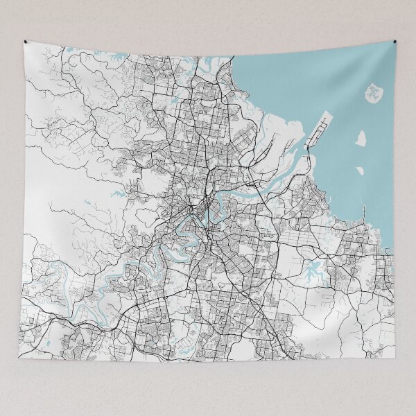 Item preview, Brisbane City Map of Queensland, Australia - Circle designed and sold by deMAP.