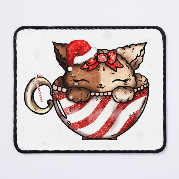 Item preview, Christmas Hot Cat-colate Kawaii Choco Cup Cute Cane designed and sold by Jolly-Yosei.