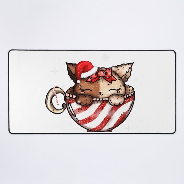 Item preview, Christmas Hot Cat-colate Kawaii Choco Cup Cute Cane designed and sold by Jolly-Yosei.