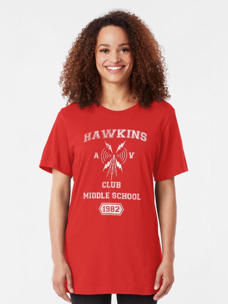 Alternate view of Hawkins AV Club Slim Fit T-Shirt